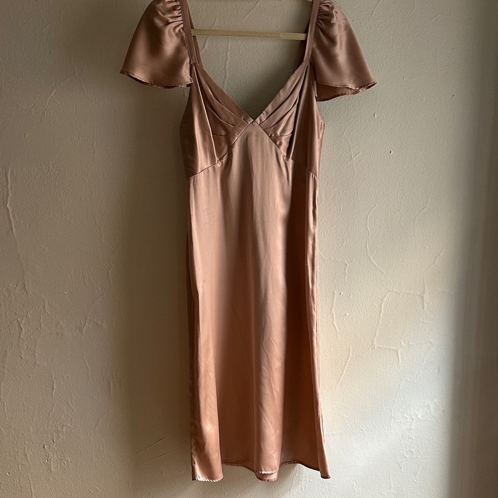 Reformation Blush Silk Gown